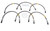 Performance Stainless Steel Brake Hose Kit With Teflon Liners For 2-Inch Extended Hoses For Raised Suspension Range Rover Classic, 1990 - 1991