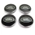 Genuine Wheel Center Caps LR094547, Set of 4, Bright Black With Inset Land Rover Logo, For Discovery 5, Defender 90 And 110 New Gen L663, Range Rover Sport, Full Size, Evoque, And Velar (See Fitment Info)