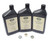 Differential Service, Kit Front And Rear, With 3 Quarts Genuine Differential Oil 75W90R GL5 And 3 Replacement Drain And Fill Plugs For Range Rover Full Size L322