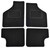 Black 4-Piece Floor Mat Set Classic Mini