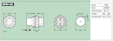 Switch Push Button Starter Type Lucas Brand