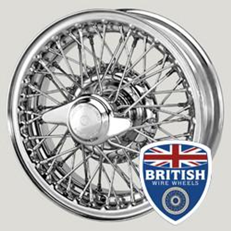 Austin Healey / MG / Sunbeam 13"x 4" 60 Spoke Chrome Tube-Style (xw458)