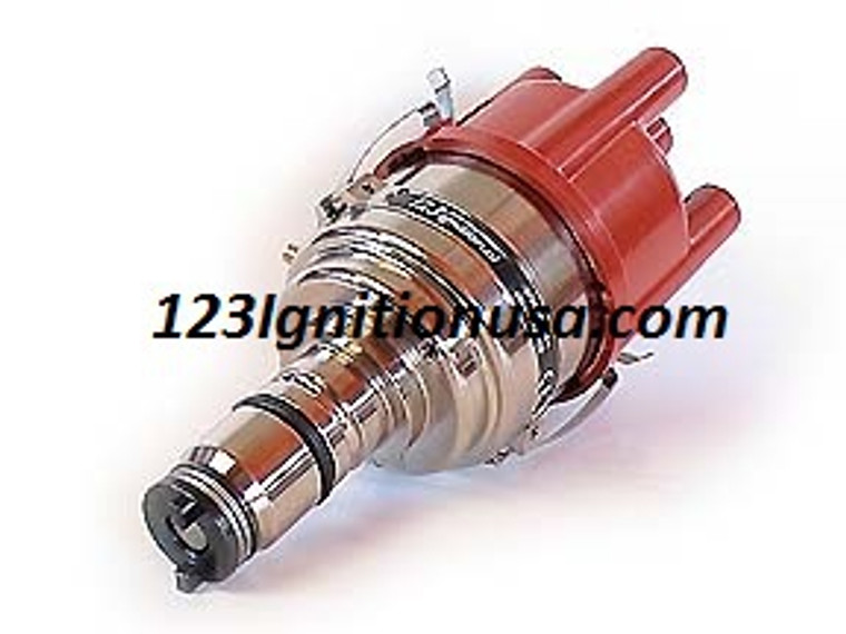 The 123\ALFA-4-R is identical to the 123\ALFA-4-R-V but offers no vacuum-advance too. 
 The unit offers a total of 16 advance-curves to be selected by the end-user.

 It has advance-curves for the Giulia Nova, Spider & Bertone 2000, the Duetto and many others. There are also a couple of special curves, as used by well respected tuners.