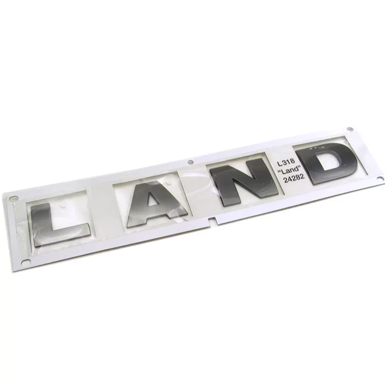 Genuine Front Hood Decal DAG500030LPO, 'Land' Text In Gray, For Land Rover Discovery Series II