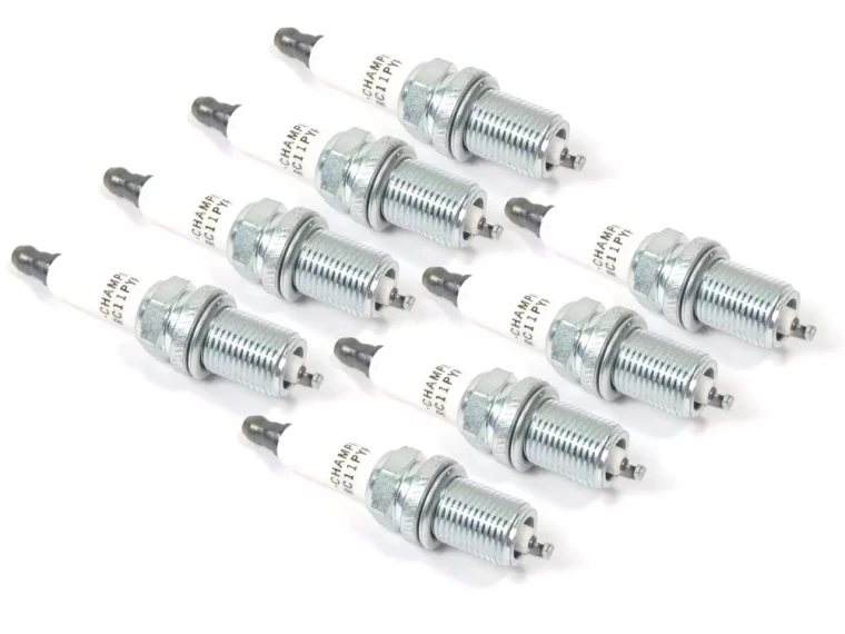 Double Platinum Spark Plugs NLP100320, Set Of 8, Original Equipment By Champion RC11PYP, For Land Rover Discovery Series II And Range Rover P38 With BOSCH Engines (See Fitment Years)
