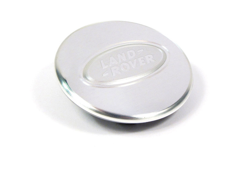 Genuine Wheel Center Cap LR008978 With Land Rover Logo, Satin Aluminum Finish (LR008978G)