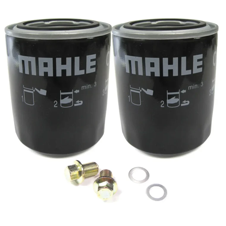 Oil Filter Kit, Two Oil Filters By Mahle ERR3340 Including Plugs And Washers, For Land Rover Discovery Series II And Range Rover P38 Vehicles With BOSCH Engine