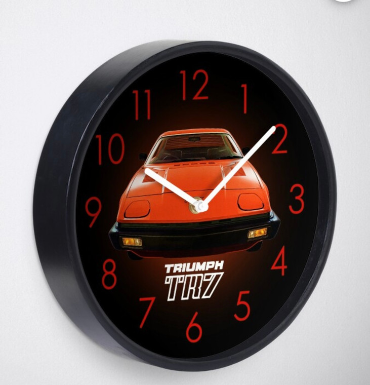 Triumph TR7 Vermilion Red Clock