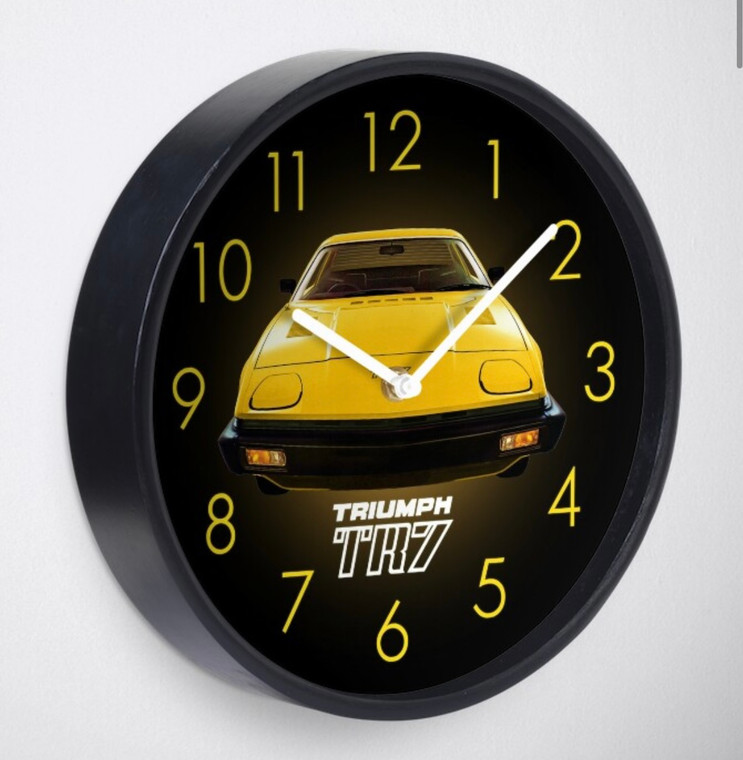 Triumph TR7 Yellow Clock