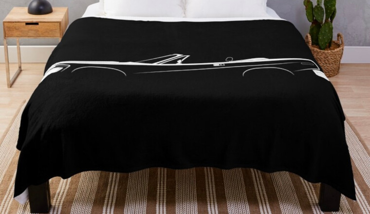 Triumph TR8 Silhouette Throw Blanket