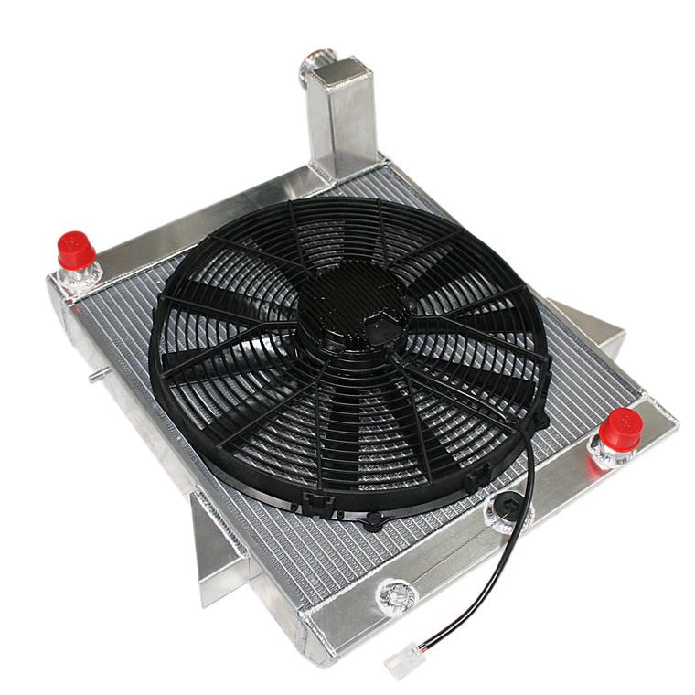 Racetorations Uprated Aluminium Radiator C/W High Power Slim line Fan – TR5-6(COL102)