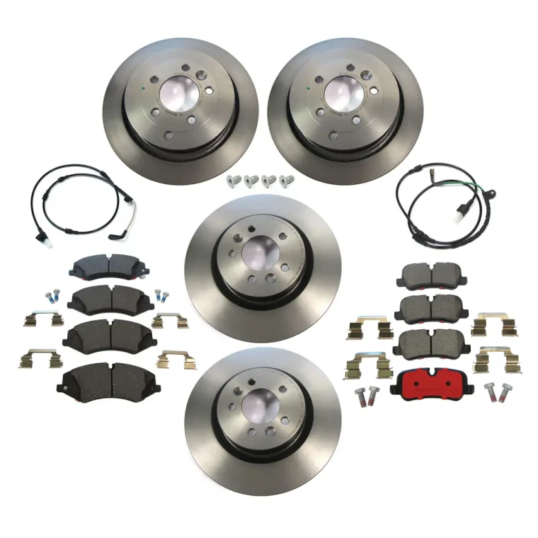 Brake Rebuild Kit, Front And Rear, Brembo Prime Line, Includes Brembo Rotors, Brembo Pads, Brake Wear Sensors, And Locator Screws, For Land Rover LR4, 2010 - 2016 (See Fitment Notes)