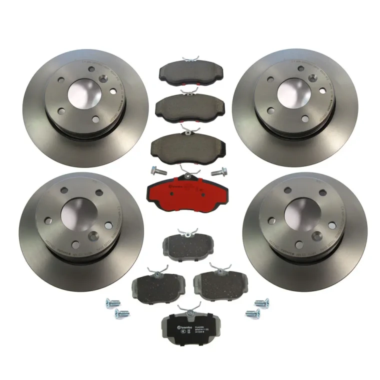 Brake Rebuild Kit, Front And Rear, Brembo Prime Line, Includes Brembo Brake Pads, Brembo Rotors, And Locator Screws, For Land Rover Discovery Series II, 1999 - 2004