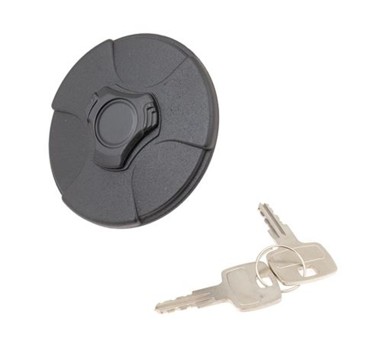  Fuel Filler Cap 1978 on - Locking - Black - Vented - Small Type (90mm 2 Lug),RB7066