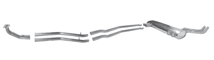 Exhaust System Stainless Dual TR6 72-76
