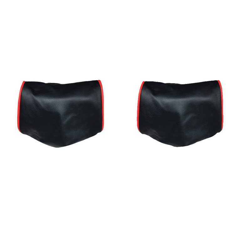 Headrest Cover Pair Black Red MGB 77 to 80