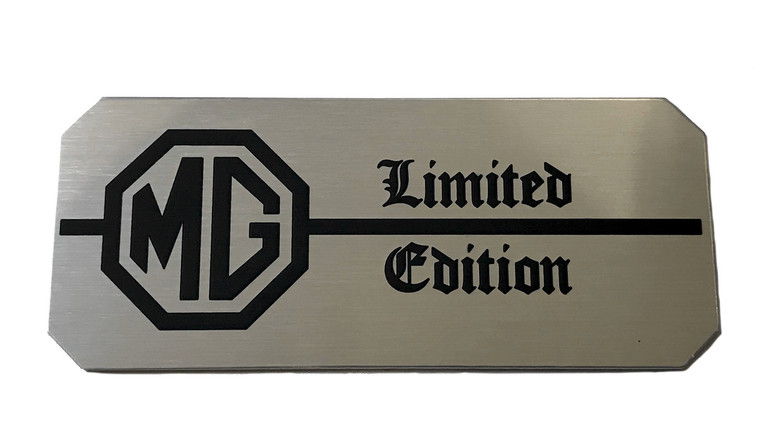 Dash Plaque MGB Limited Edition
