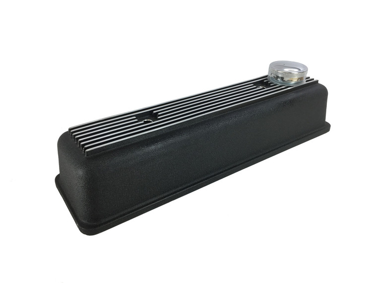 Alloy Rocker Cover Black Crackle TR2 to TR4 Non Vented
