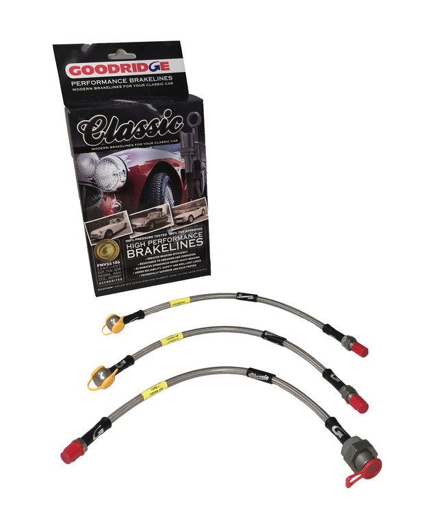 Brake Hose Set HD Braided Stainless MGA 1600 by Goodridge