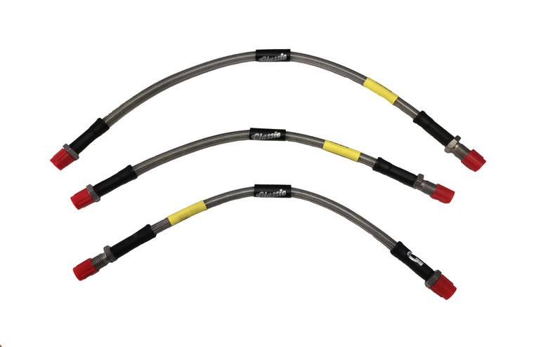 Brake Hose Set HD Braided Stainless Early Sprite Midget by Goodridge