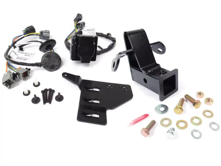 Tow Hitch And Trailer Wiring Package, Includes 2-Inch Class 3 Bolt-On Tow Hitch And Genuine Trailer Wiring Kit With Flat-4 And 7-Way Connectors, For Land Rover LR4 V6 3.0L, 2014 - 2016