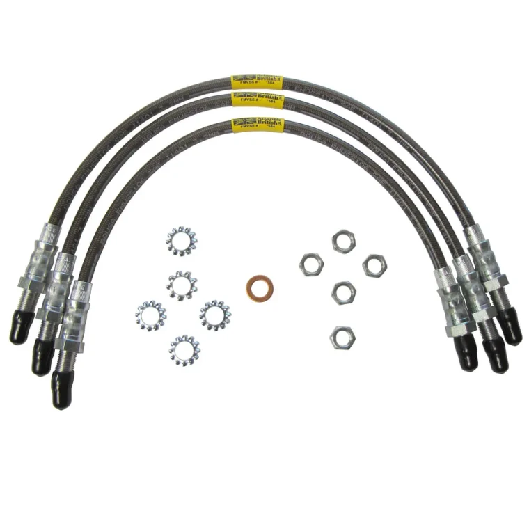 Performance Stainless Steel Brake Hose Kit With Teflon Liners For Land Rover Defender 110
