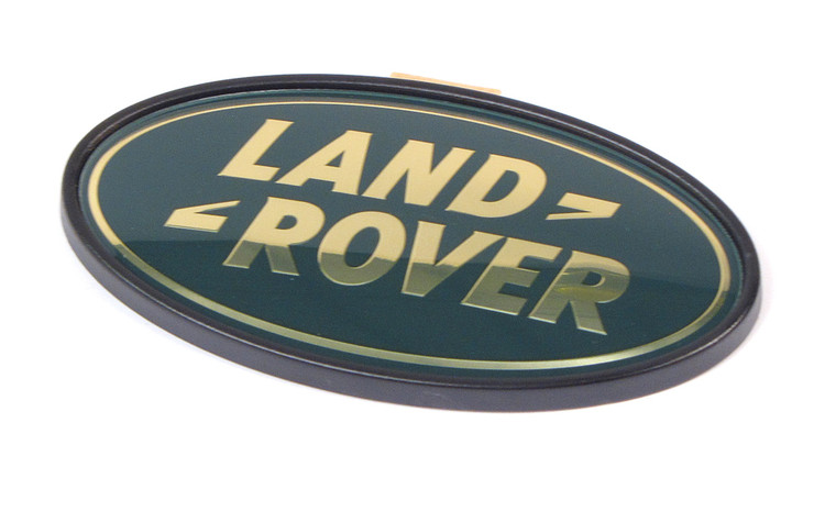 Genuine Land Rover Logo Rear Door Badge DAH100680, Green And Gold, For Range Rover Sport And Range Rover Full Size L322, 2006 - 2009