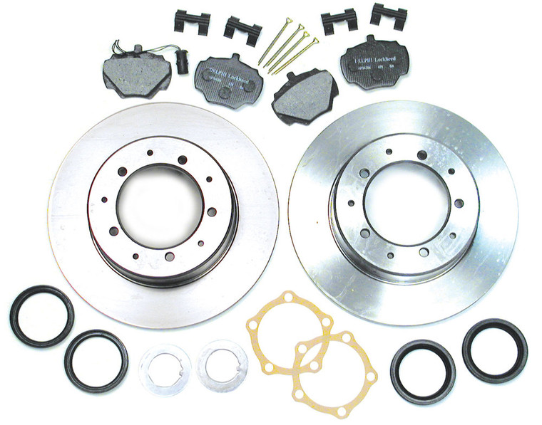Rear Brake Rebuilding Kit, Includes Rotors, Pads, Hub Seals And Hardware, For Range Rover Classic 1987 - 1989