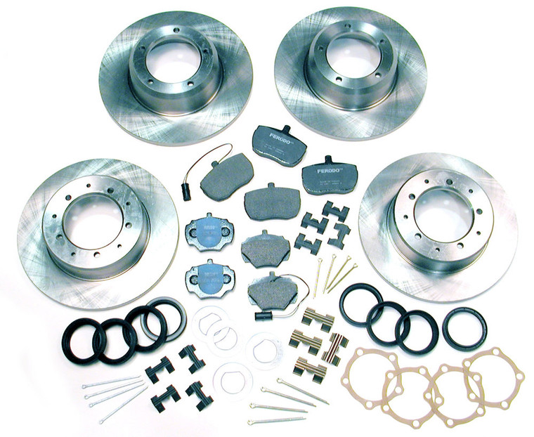 Brake Rebuilding Kit, Front And Rear, Includes Standard Rotors, Brake Pads, Replacement Hardware And Seals, For Range Rover Classic, 1987 - 1989