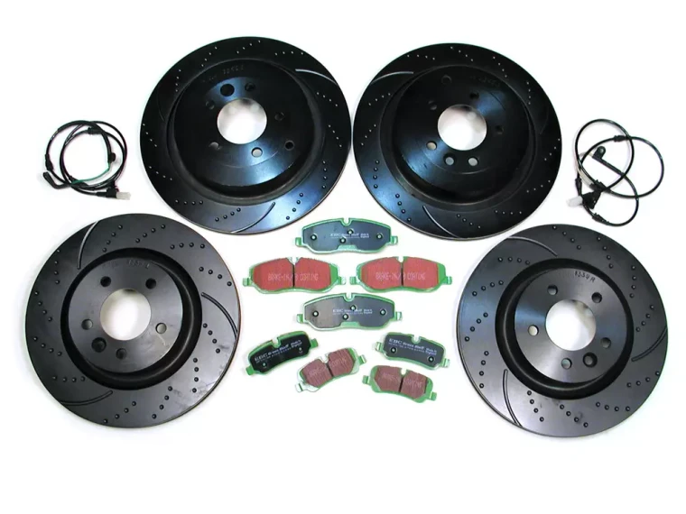 EBC Performance Brake Kit, Front And Rear, With Greenstuff Pads, 3GD Sport Rotors, Brake Wear Sensors And Hardware, For Land Rover LR3 V8
