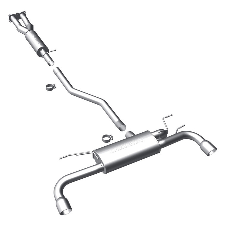 MagnaFlow Performance Stainless Steel Exhaust System, Cat-Back, Dual-Exit / Dual-Tip For Land Rover LR2