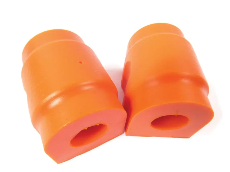 Rear Suspension Sway Bar Bushings LR015336, Pair, Upgraded Polyurethane Bushing By Polybush, Orange Dynamic Semi-Firm, For Land Rover LR3 And LR4