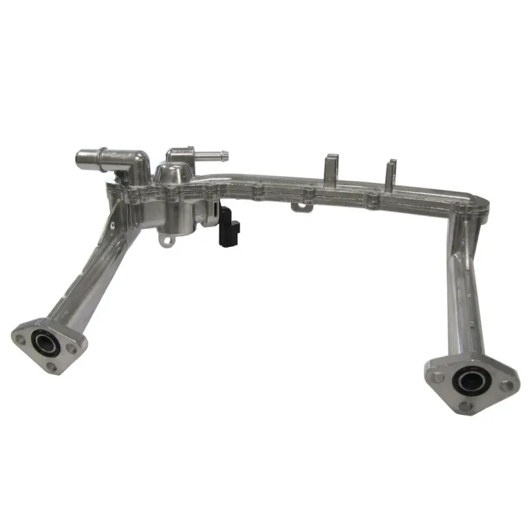 Aluminum Water Tube With Sensor LR122710, Engine Coolant Outlet Flange, Heater Manifold To Chassis Crossmember, For Land Rover LR4, Range Rover Sport Supercharged, And Range Rover Full Size L405 (See Fitment Years)