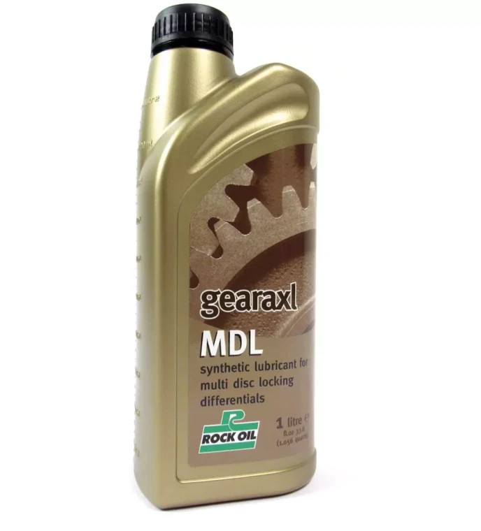 Synthetic Differential Fluid For Rear Electronic Locking Differentials LR019727, Gearaxl MDL By Rock Oil, 1 Quart / Liter, For Land Rover LR3, Discovery 5, Sport, Defender 110 New Gen L663, Range Rover Sport, Full Size, And Evoque (See Fitment Years)