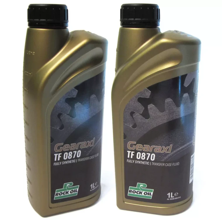 Fully Synthetic Transfer Case Fluid Kit, Two 1-Liter Bottles IYK500010 2-Speed (2.1 Qts Total), Rock Oil Gearaxl TF 0870, For Land Rover LR3, LR4, Defender 90,110, & 130 New Gen L663, Range Rover Sport, And Range Rover Full Size (See Fitment Years)
