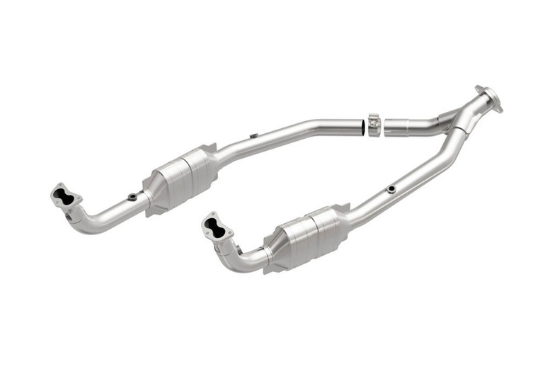 Catalytic Converter Y-Pipe WCD105870, Standard Steel HM Grade By MagnaFlow, For Land Rover Discovery Series II, 1999 - 2004