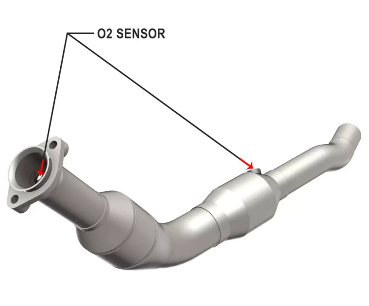 Catalytic Converter WCD502480, Driver Side, Uprated Stainless Steel Version By MagnaFlow, For Land Rover LR3 V8 And Range Rover Sport, 2005 - 2009