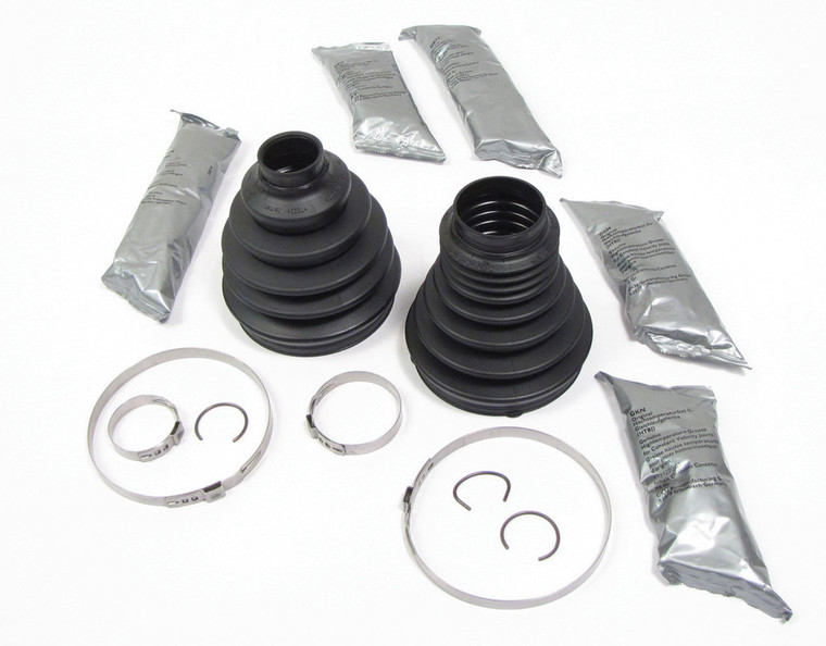CV Boot Kit TDR000120, Front Axle, Includes 2 Boots For One Side, Grease, And Clamps, For Range Rover Full Size L322, 2003 - 2009