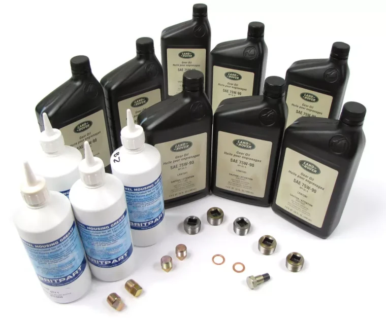 Differential, Transfer Case, Swivel Housing And Axle Service Kit With All Fluid And Drain And Fill Plugs, Crush Washers, For Land Rover Defender 90 And 110