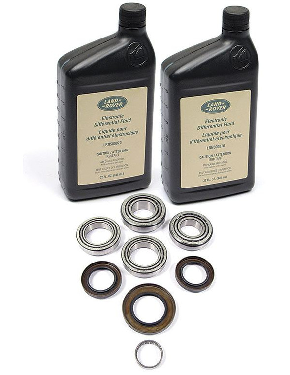 Differential Overhaul And Repair Kit For Rear Locking-Type, Includes Replacement Bearings, Oil Seals And Fluid, For Land Rover LR3, LR4 And Range Rover Sport