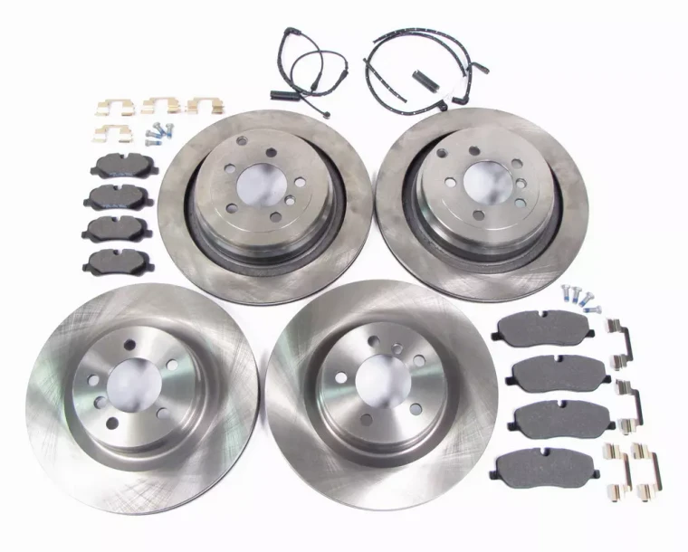 Brake Rebuilding Kit, Front And Rear With Genuine Pads, Standard Rotors, Replacement Wear Sensors And Hardware, For Range Rover Full Size L322, 2006 - 2009