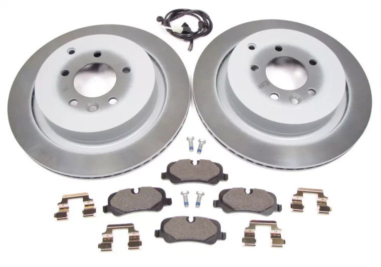 Rear Brake Rebuild Kit, Includes Genuine Rotors, Brake Pads, Spring Clips, And Wear Sensor, For Range Rover Sport Supercharged, 2006 - 2009