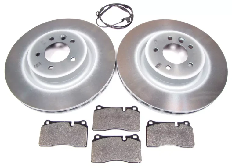 Front Brake Rebuild Kit, Includes Genuine Pads And Rotors, And Aftermarket Brake Wear Sensor, For Range Rover Sport Supercharged, 2006 - 2009