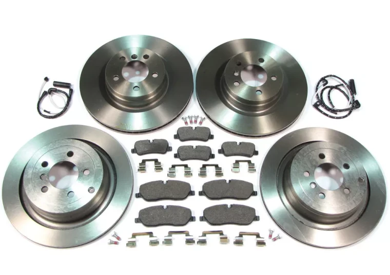 Brake Rebuilding Kit, Front And Rear, With Textar Pads, Standard Rotors, Replacement Wear Sensors And Hardware, For Range Rover Full Size L322, 2006 - 2009