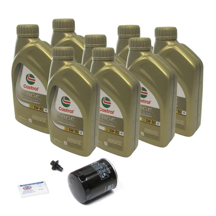 Complete Oil Change Kit For Land Rover LR3, Range Rover Sport, And Range Rover Full Size L322, Includes Oil Filter By MANN LR031439, 8 Quarts Original Equipment Castrol Edge Professional 5W/30 Oil, Drain Plug With Seal And Reminder Sticker