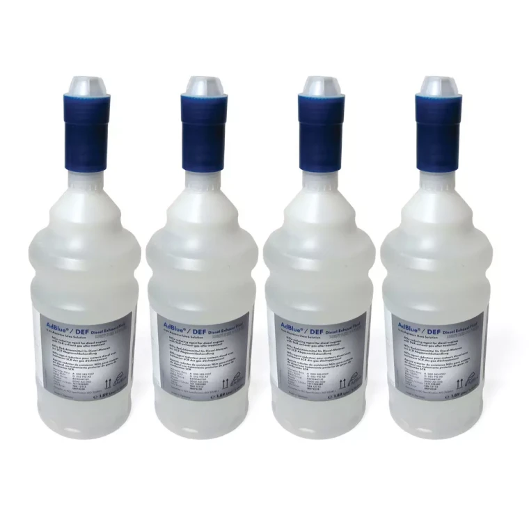 Diesel Exhaust Fluid DEF SCR LR072258, Original Equipment By AdBlue, Four Half Gallon Bottles (2 Gallons / 7.56-Liters Total), For Land Rover Discovery 5, Range Rover Sport, Velar, And Evoque, Diesel Vehicles Only (See Fitment Years)