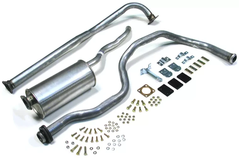 Exhaust System For Land Rover Series 2, 2A And 3, 2.25 88-Inch Standard, Right Hand Exit