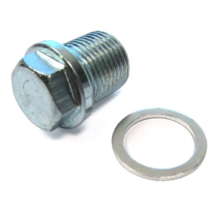 Engine Oil Drain Plug And Washer LR000499, M18 x 18mm Fine Thread, For Land Rover LR2, 2008 - 2015