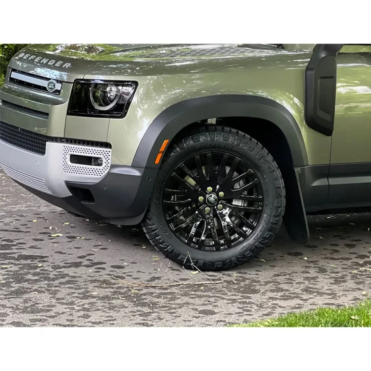Custom Alloy Wheel, Set of 4, 20 x 9.5-Inches By Iconisus, Gloss Black, For Land Rover Defender 90, 110, And 130 New Generation L663 (See Fitment Years)