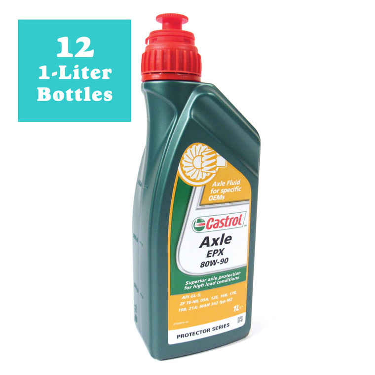 Differential Fluid LR003156 By Castrol, 12-One Liter Bottles, EPX 80W-90, For Land Rover LR2 And Range Rover Evoque